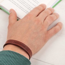 Father's Day leather bracelet