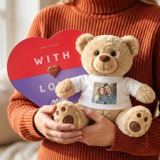 Teddy bear with Milka heart