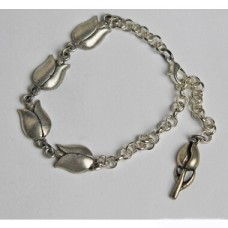 Bracelet 4 silvercoloured tulips