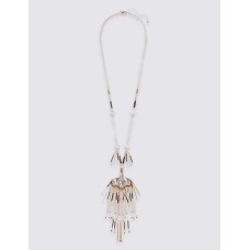 Bugle Pearl Pendant Necklace