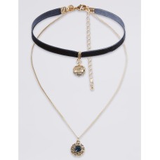 Acorn Layered Choker Necklace