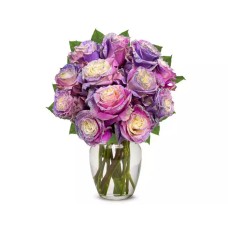 Purple Pastel Glitter Roses