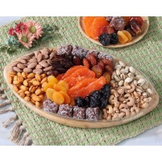 Dried Fruit & Nuts Football Bamboo Cutting Board