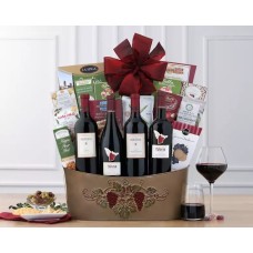 Napa and Sonoma Valley Red Wine Basket