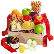 Fondue Dipping Gift Basket with Fresh Fruit & Chocolate