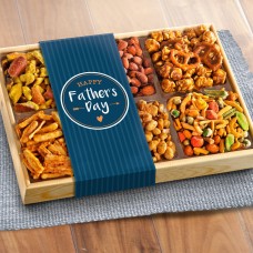 Father's Day Crunch 'N Munch Snack and Nut Variety Tray Gift Box