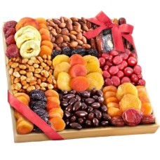 Sweet Extravagance Deluxe Chocolate, Nuts & Fruit Tray