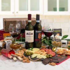 Taste of the Old Country Italian Wines & Antipasto Double Decker Gift Box