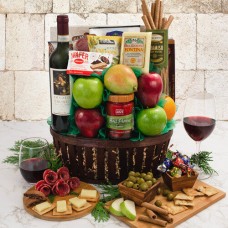 Festa Italiana Chianti &amp; Fruit Gift Basket