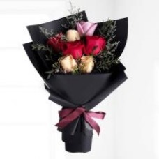 Red, Pink And Cream Roses