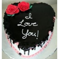 1.5 Kg Heart Shaped Chocolate Cake