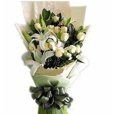 Champagne Rose And White Lily Elegance To China