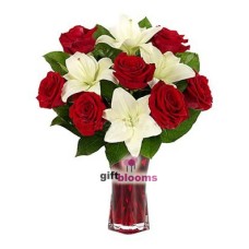 Classic Red Rose & Lily to Taiwan