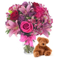Pink Charm with Teddy to Japan