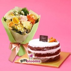 Colorful Rose and Cake to South Korea