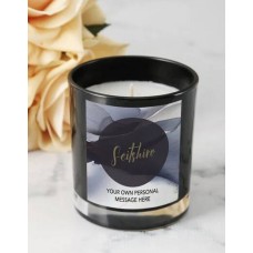 Personalised Black Petal Candle