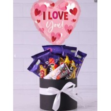Love You Balloon And Chocolate Box