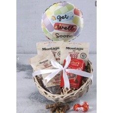 Get Well Soon Biltong Balloon Basket