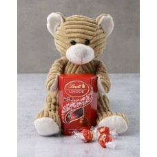 Brown Teddy And Lindt Milk Gift Set