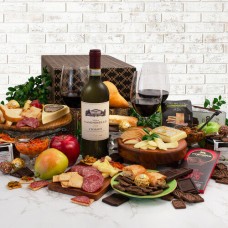 Italian Wine, Fruit, Cheese & Gourmet Double Decker Gift Box