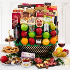 King's Ransom Red Wine, Fruit & Gourmet Gift Basket