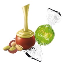 Pistachio Milk Chocolate LINDOR Truffles 800-pc Case (353 oz)