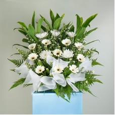 Cool Blue Condolence / Funeral Flowers