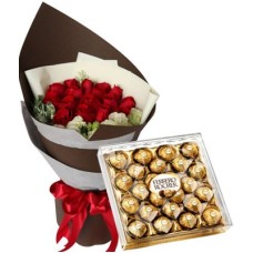 12 Peach Roses,Cadbury Dairy Milk 4 Varieties#10