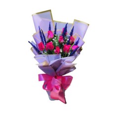 Witness 12 Pink Roses Bouquet