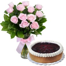12pcs Pink Rose with BlueBerry CheeseCake by Contis