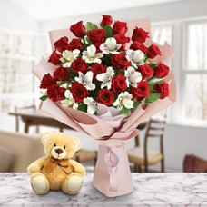 Lovelife (12 Roses + Teddy bear)