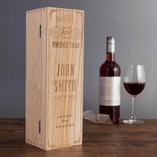 Personalised Vintage Year Wooden Wine Box