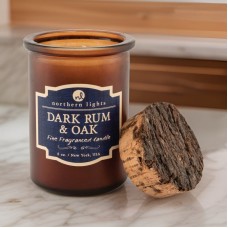 Northern Lights 5oz Spirit Candle Jar - Dark Rum & Oak
