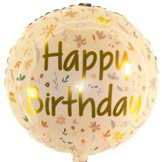 Happy birthday cream helium balloon (Happy Birthday cream balloon)