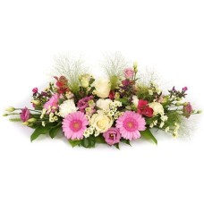 Table centerpiece white pink from 35 cm (Table centerpiece medium colors in pastel pink and white approx 35 cm length)