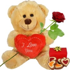 Drizzle plushie puts heart in chocolate hearts (Drizzle I Love You Heart Plush Toy + 140 grams Chocolate Hearts)
