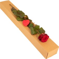 Luxury gift box with red rose (Luxury natural drizzle gift box with poured red rose + heart)