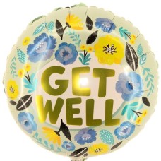 Get Well Soon balloon with flowers (Helium balloon Gett Well Soon with flowers)