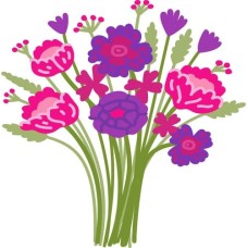 Pink - purple bouquet Florist's flower choice (Medium pink purple mixed bouquet choice of flowers is a surprise)