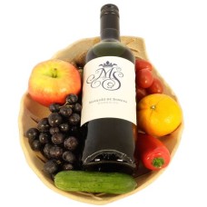 Red wine fruit bowl L 30cm x W 22cm (Fruit bowl red wine)