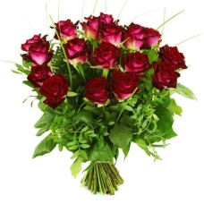 Bouquet of 20 red roses approx. 55 - 70 cm long (20 Red roses with foliage)