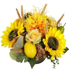 Biedemeier35 cm yellow cream orange