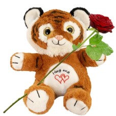 Teddy bear Drizzle Tiger Hug Me plush toy approx. 30cm (Plush toy approx 30cm Hug me Tiger brown)