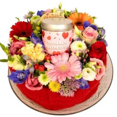 Flower cake tin Dearest
