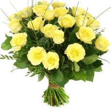Bouquet of yellow roses, determine the number yourself (10 Yellow roses in various foliage)