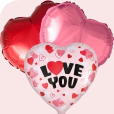 Balloonbouquet I love you pink