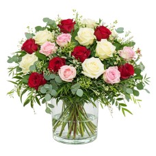 Bouquet of three colors of roses (Standard (S))