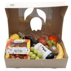 Fruit box with white wine