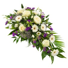 Funeral arrangement purple white (Standard (S))