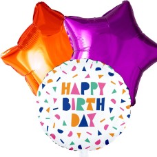 Balloon bouquet happy confetti birthday